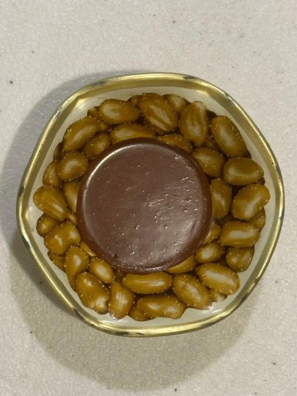 Vintage Peanut Tin Snack Bowl Dish-Set of Eight (8)